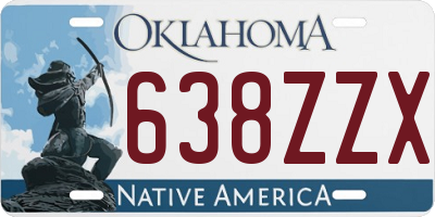 OK license plate 638ZZX