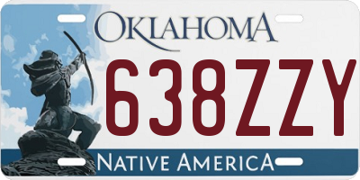 OK license plate 638ZZY
