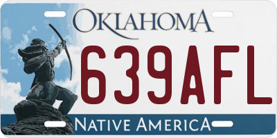 OK license plate 639AFL