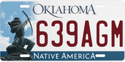 OK license plate 639AGM