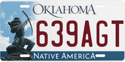 OK license plate 639AGT
