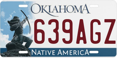 OK license plate 639AGZ