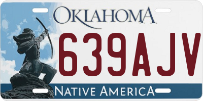 OK license plate 639AJV