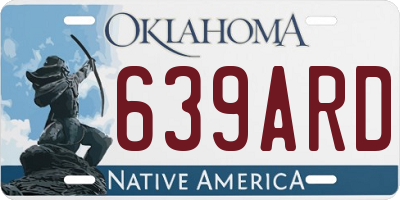 OK license plate 639ARD