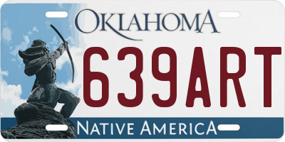 OK license plate 639ART