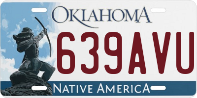 OK license plate 639AVU