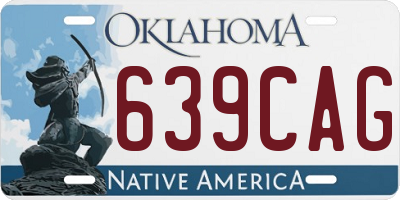 OK license plate 639CAG