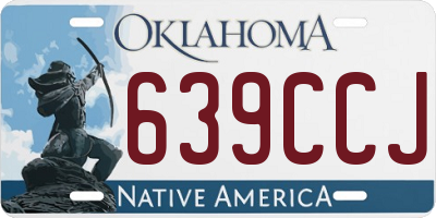 OK license plate 639CCJ