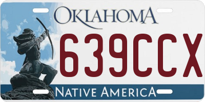 OK license plate 639CCX