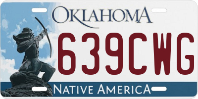 OK license plate 639CWG