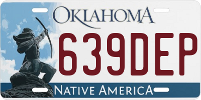 OK license plate 639DEP