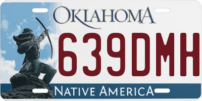 OK license plate 639DMH