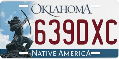 OK license plate 639DXC