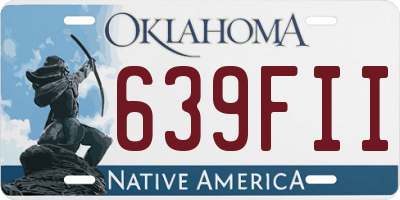 OK license plate 639FII