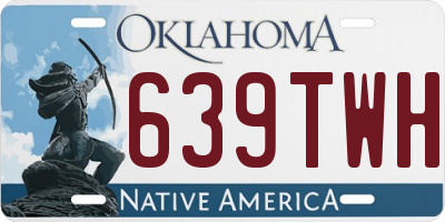 OK license plate 639TWH