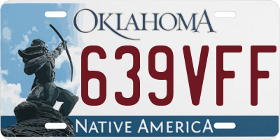 OK license plate 639VFF