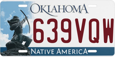 OK license plate 639VQW