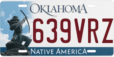 OK license plate 639VRZ