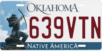 OK license plate 639VTN