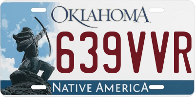 OK license plate 639VVR