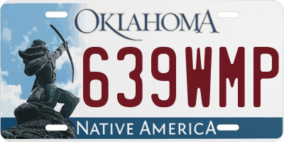 OK license plate 639WMP