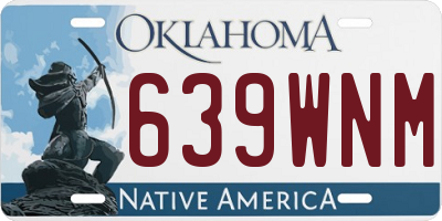 OK license plate 639WNM