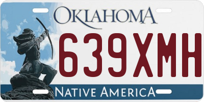 OK license plate 639XMH