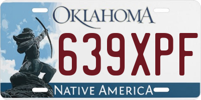 OK license plate 639XPF