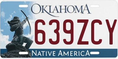 OK license plate 639ZCY