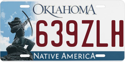 OK license plate 639ZLH