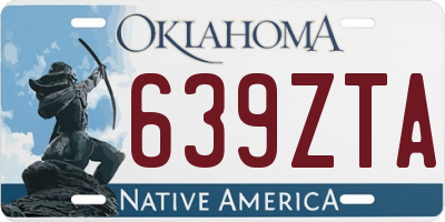 OK license plate 639ZTA