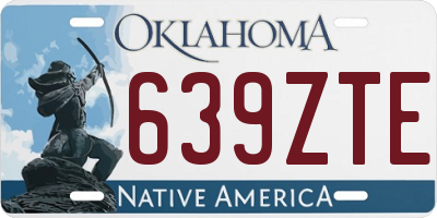 OK license plate 639ZTE