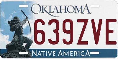 OK license plate 639ZVE