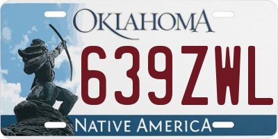 OK license plate 639ZWL