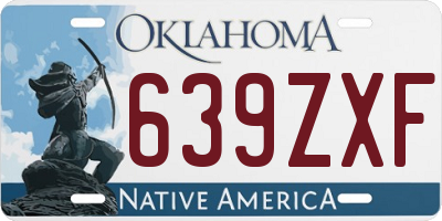 OK license plate 639ZXF