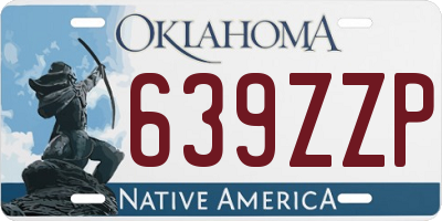 OK license plate 639ZZP