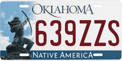 OK license plate 639ZZS