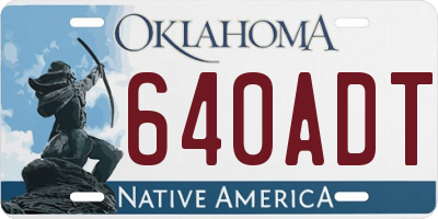 OK license plate 640ADT