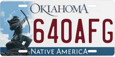 OK license plate 640AFG
