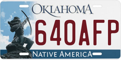 OK license plate 640AFP