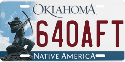 OK license plate 640AFT