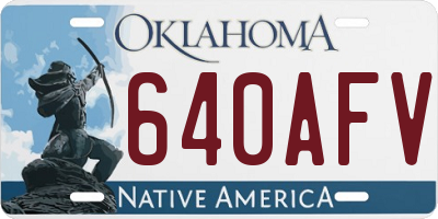 OK license plate 640AFV