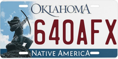 OK license plate 640AFX