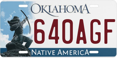 OK license plate 640AGF