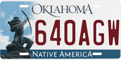 OK license plate 640AGW