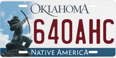 OK license plate 640AHC