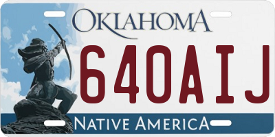 OK license plate 640AIJ