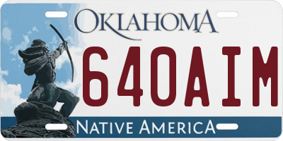 OK license plate 640AIM
