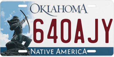 OK license plate 640AJY