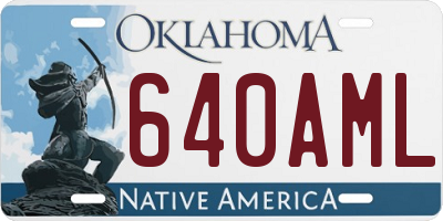 OK license plate 640AML